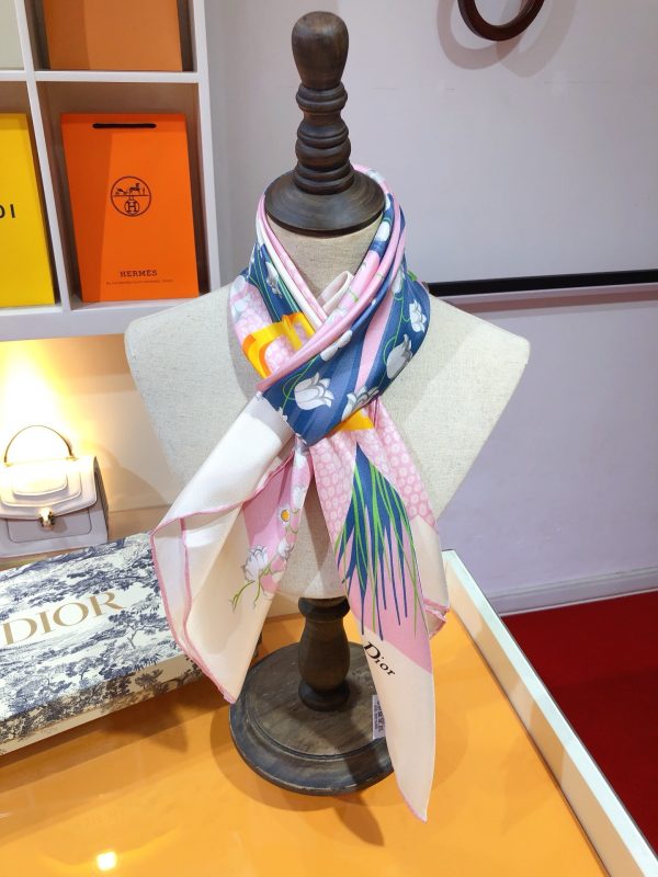 Dior silk square scarf